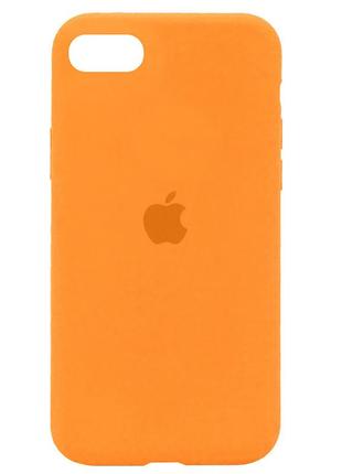 Чехол для iphone 7/8/se 2 silicone case full cover (оранжевый)