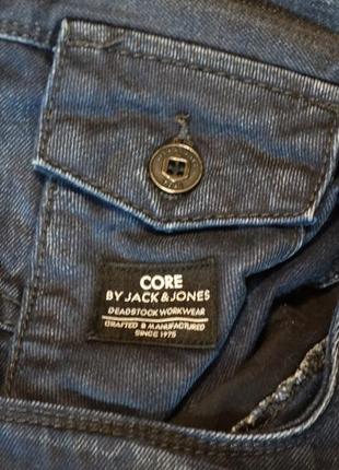 Відмінні темно-сині джинсові шорти креативного бренду core by jack & jones s данія3 фото