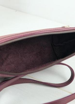 Жіноча шкіряна сумка літо, натуральна шкіра grand, колір бордо6 фото