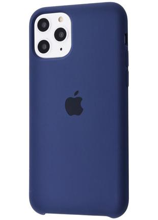 Чохол для iphone 11 pro max silicone case (темно-синій)