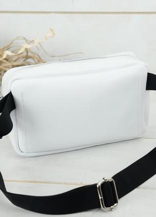 Кожаная сумка модель №58, натуральная гладкая кожа, цвет белый4 фото