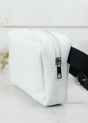 Кожаная сумка модель №58, натуральная гладкая кожа, цвет белый3 фото