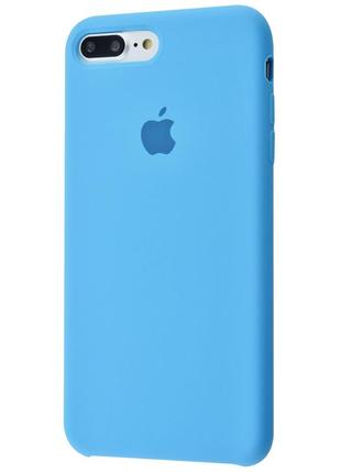 Голубой силиконовый чехол на iphone 7 plus / 8 plus