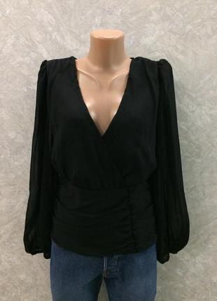 Блуза на запах с пуговками asos