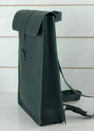 Жіночий шкіряний рюкзак сідней, натуральна шкіра grand колір зелений4 фото