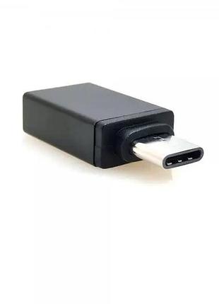Адаптер перехідник utm usb на type-c usb black. otg перехідник usb-type c