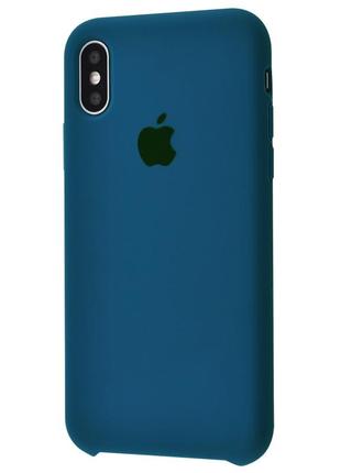 Чохол для iphone xs max silicone case (темно-синій)