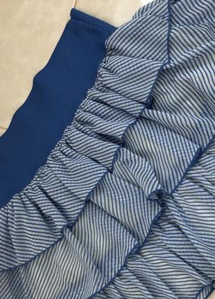 Юбка мини рюши воланы морской стиль