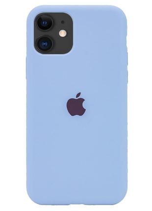 Голубой силиконовый чехол на iphone 11