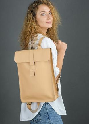 Женский кожаный рюкзак сидней, натуральная кожа grand цвет бежевый