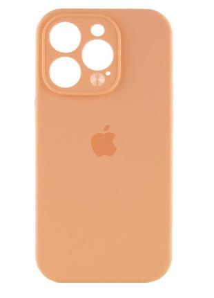 Чохол для iphone 13 pro silicone case camera protection (персиковий)