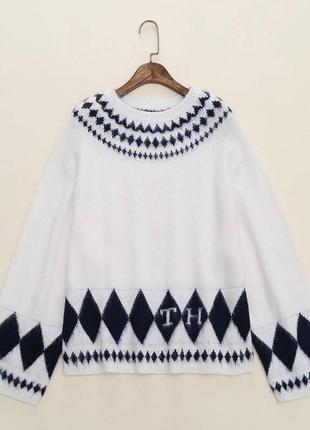 Светр tommy hilfiger жіночій молочний з орнаментом 3