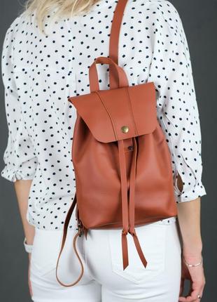 Женский кожаный рюкзак прага, натуральная кожа grand цвет коричневый, оттенок коньяк