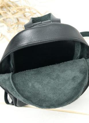 Женский кожаный рюкзак колибри, натуральная гладкая кожа цвет черный5 фото