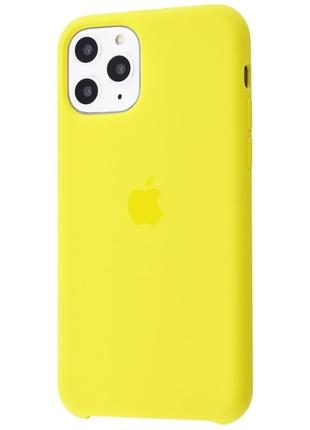 Чохол для iphone 11 pro max silicone case (яскраво-жовтий)