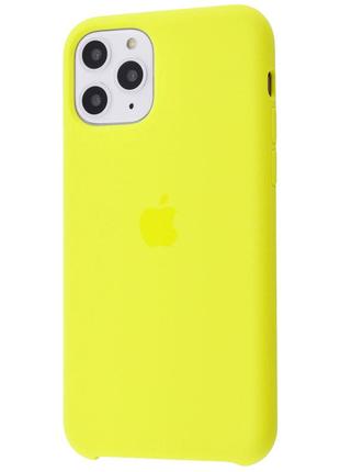 Чохол для iphone 11 pro max silicone case (яскраво-жовтий)