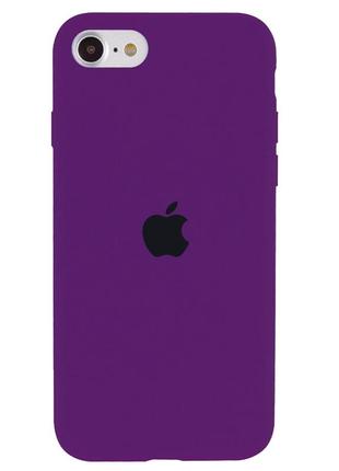 Чехол для iphone 7/8/se 2 silicone case full cover (ультрафиолетовый)