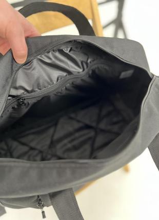 Спортивная женская сумка для тренировок вместительная дорожная черная, на 25л оксфорд3 фото