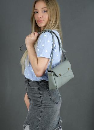 Жіноча шкіряна сумка френкі, натуральна шкіра grand, колір сірий