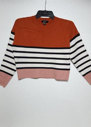 Свитер для девочки в полоску 10,11 лет.