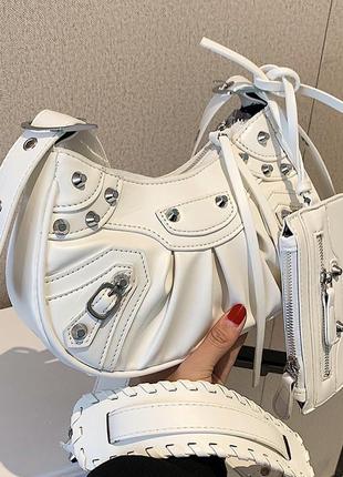 Женская сумка 603 1h-10622-06 кросс-боди белая