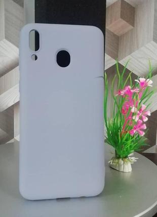 Силиконовый чехол для samsung galaxy m20 нежно сиреневый