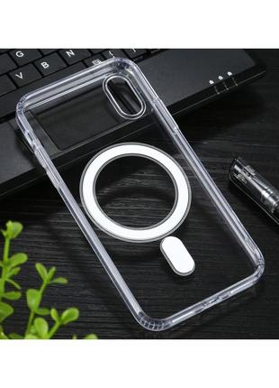 Чехол для iphone x/xs с magsafe плотный чехол на айфон х /хс прозрачный
