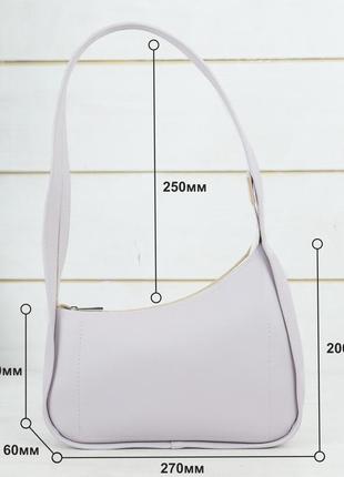 Женская кожаная сумка бренда, натуральная гладкая кожа, цвет белый7 фото