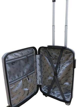 Пластиковый малый чемодан из полипропилена 40l my polo серый5 фото