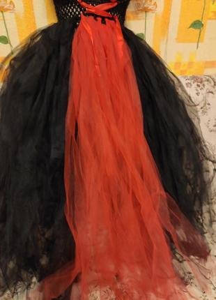 Карнавальное платье чертица,дама чирва, красная королева размер xs-s2 фото