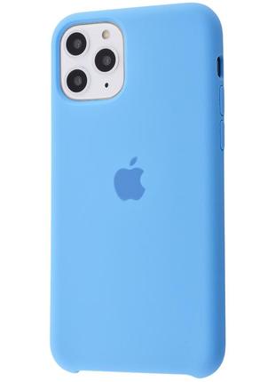 Чехол для iphone 11 pro max silicone case (ярко голубой)