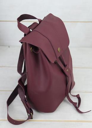 Женский кожаный рюкзак прага, натуральная кожа grand цвет бордо3 фото