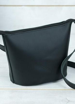 Жіноча шкіряна сумка елліс, натуральна шкіра grand, колір чорний5 фото