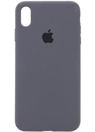 Силиконовый чехол на iphone xr (темно-серый)