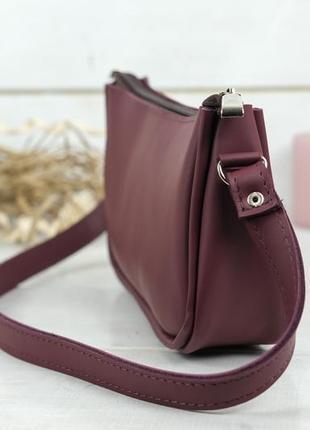 Женская кожаная сумка джулс, натуральная кожа grand, цвет бордо4 фото