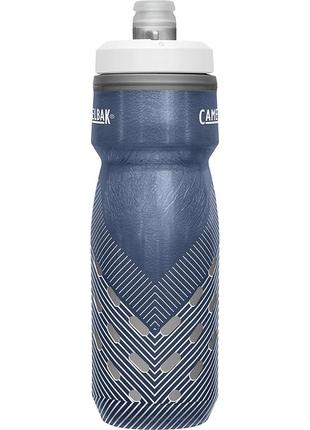 Пляшка велосипедна camelbak podium chill 620ml (колір navy perforated)2 фото