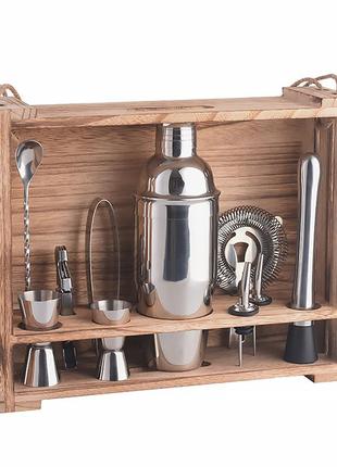 Набір для бара lesko creation kk11-16 з підставкою 11 предметів