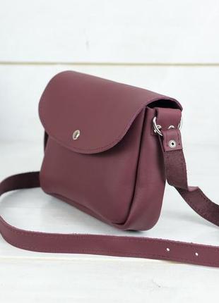 Женская кожаная сумка мия, натуральная кожа grand, цвет бордо4 фото