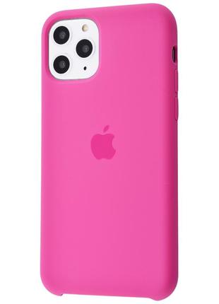 Чехол для iphone 11 pro silicone case  (малиновый)