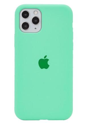 Чехол для iphone 11 pro max silicone case full cover (ментоловый)