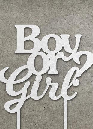 Топпер "boy or girl?" з двп (↔ 12 см) код/артикул 80 т0185б