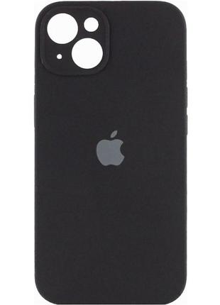 Силиконовый чехол на айфон 15 плюс (черный)