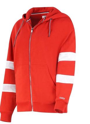 Шикарное зип худи Tommy hilfiger w varsity detail oversized zip hoodie red