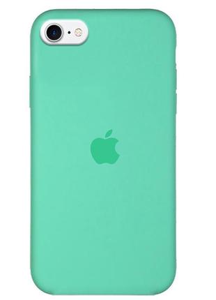 Чохол для iphone 7/8/se 2 silicone case full cover (м'ятний)