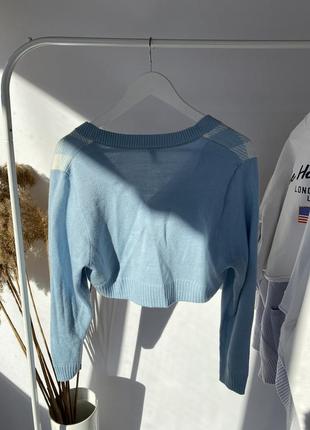 Актуальний кроп кардиган вкорочений трендовий светр світер джемпер кофта кофточка6 фото