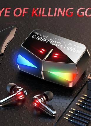 Беспроводные наушники bluetooth гарнитура tws pro , музыка стерео в 2 уха, повербанк