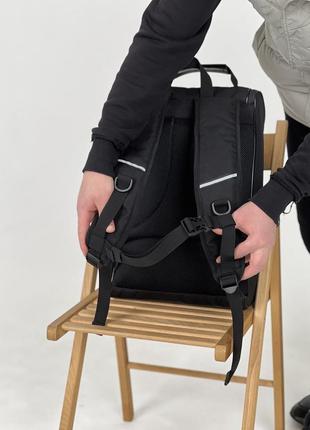 Функциональный рюкзак для путешествий, классический стиль для ноутбука, черный оксфорд5 фото