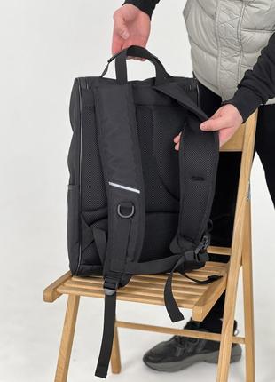 Функциональный рюкзак для путешествий, классический стиль для ноутбука, черный оксфорд7 фото