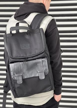 Функциональный рюкзак для путешествий, классический стиль для ноутбука, черный оксфорд