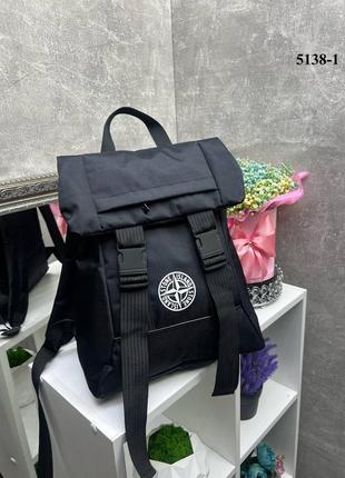 Черный практичный стильный качественный рюкзак формат а4 унисекс